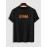 OSAKA Letter Dragon Graphic Pattern Short Sleeves Basic Tee
