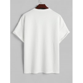 Textured Short Sleeve Basic T Shirt Textured Short Sleeve Basic T Shirt