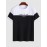 Short Sleeves C'EST LA VIE PARIS Colorblock Two Tone T Shirt