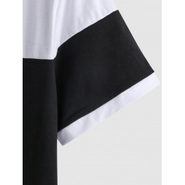 Short Sleeves C'EST LA VIE PARIS Colorblock Two Tone T Shirt Short Sleeves C'EST LA VIE PARIS Colorblock Two Tone T Shirt