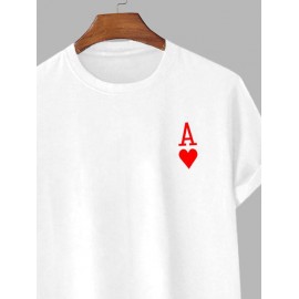 Playing Card Heart A Print T-shirt Playing Card Heart A Print T-shirt