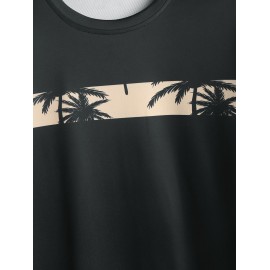 Coconut Tree Print Casual T Shirt Coconut Tree Print Casual T Shirt