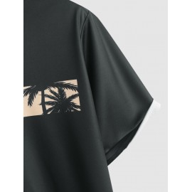 Coconut Tree Print Casual T Shirt Coconut Tree Print Casual T Shirt