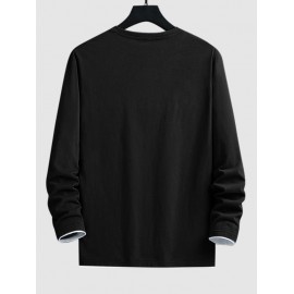 Letter Print Faux Twinset T Shirt Letter Print Faux Twinset T Shirt
