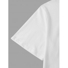 Men's Casual Letter Mountain Printed Short Sleeves Crew Neck T-shirt Men's Casual Letter Mountain Printed Short Sleeves Crew Neck T-shirt