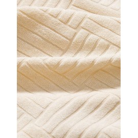 Jacquard Towel Cloth Textured Short Sleeves T-shirt Jacquard Towel Cloth Textured Short Sleeves T-shirt