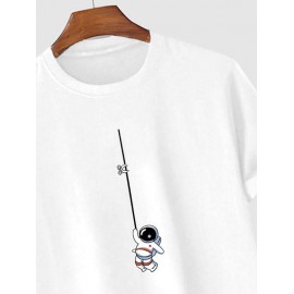 Astronaut Graphic Print Short Sleeve T Shirt Astronaut Graphic Print Short Sleeve T Shirt