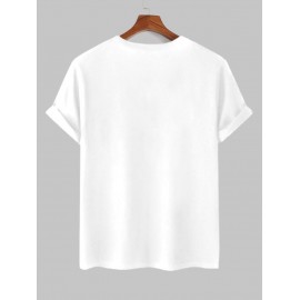 Letter ALASKA SNOW MOUNTAIN Graphic Printed Short Sleeve T-shirt Letter ALASKA SNOW MOUNTAIN Graphic Printed Short Sleeve T-shirt