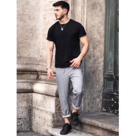 2Pcs Plain Solid Basic T-shirt 2Pcs Plain Solid Basic T-shirt