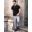 2Pcs Plain Solid Basic T-shirt