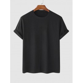 2Pcs Plain Solid Basic T-shirt 2Pcs Plain Solid Basic T-shirt