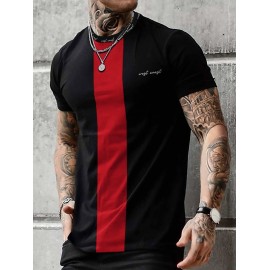 Men's Colorblock West Coast Pattern Short Sleeves Crew Neck T-shirt Men's Colorblock West Coast Pattern Short Sleeves Crew Neck T-shirt
