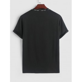 Men's Colorblock West Coast Pattern Short Sleeves Crew Neck T-shirt Men's Colorblock West Coast Pattern Short Sleeves Crew Neck T-shirt