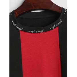 Men's Colorblock West Coast Pattern Short Sleeves Crew Neck T-shirt Men's Colorblock West Coast Pattern Short Sleeves Crew Neck T-shirt