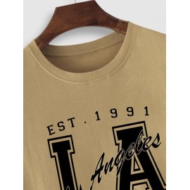 Los Angeles Letter Printed Short Sleeves T-shirt Los Angeles Letter Printed Short Sleeves T-shirt