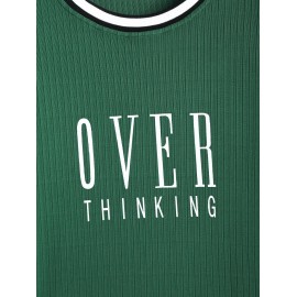 OVER THINKING Printed Long Sleeves Tee OVER THINKING Printed Long Sleeves Tee