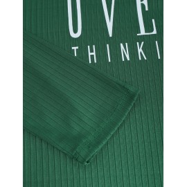 OVER THINKING Printed Long Sleeves Tee OVER THINKING Printed Long Sleeves Tee