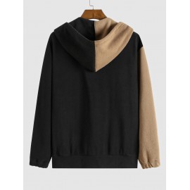 Men's Zip Up Two Tone Colorblock Smile Face Embroidery Halloween Polar Fleece Hoodie Jacket Men's Zip Up Two Tone Colorblock Smile Face Embroidery Halloween Polar Fleece Hoodie Jacket