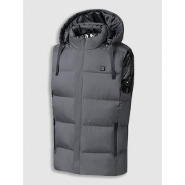 7 Areas Heating USB Charging Thermal Hooded Warm Puffer Quilted Padded Vest Gilet Zippered Pockets Waistcoat (Battery Not Included) 7 Areas Heating USB Charging Thermal Hooded Warm Puffer Quilted Padded Vest Gilet Zippered Pockets Waistcoat (Battery Not Included)
