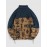 Ethnic Aztec Printed Zip Fly Fluffy Jacket