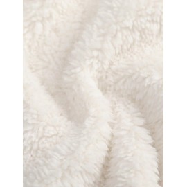Men's Plaid Pattern Spliced Button Front Flap Pocket Fuzzy Teddy Fleece Jacket Men's Plaid Pattern Spliced Button Front Flap Pocket Fuzzy Teddy Fleece Jacket