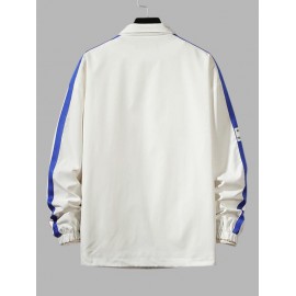 Contrast Tape Sleeve Patch Design Jacket Contrast Tape Sleeve Patch Design Jacket
