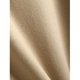 Men's Solid Color Flap Pocket Design Single Breasted Woolen Blend Coat Men's Solid Color Flap Pocket Design Single Breasted Woolen Blend Coat