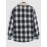UNISEX Plaid Flap Pocket Faux Sherpa Thermal Lined Fluffy Turn Down Collar Winter Shacket