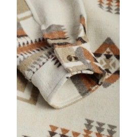 Geometric Tribal Ethnic Aztec Printed Shacket Geometric Tribal Ethnic Aztec Printed Shacket
