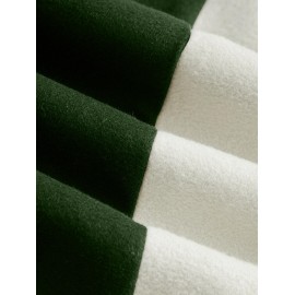 Colorblock Front Pocket Design Woolen Jacket Colorblock Front Pocket Design Woolen Jacket