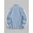 Men's Casual Colorblock Fleece Fluffy Zip Up Stand Collar Pocket Toggle Drawstring Applique Design Jacket