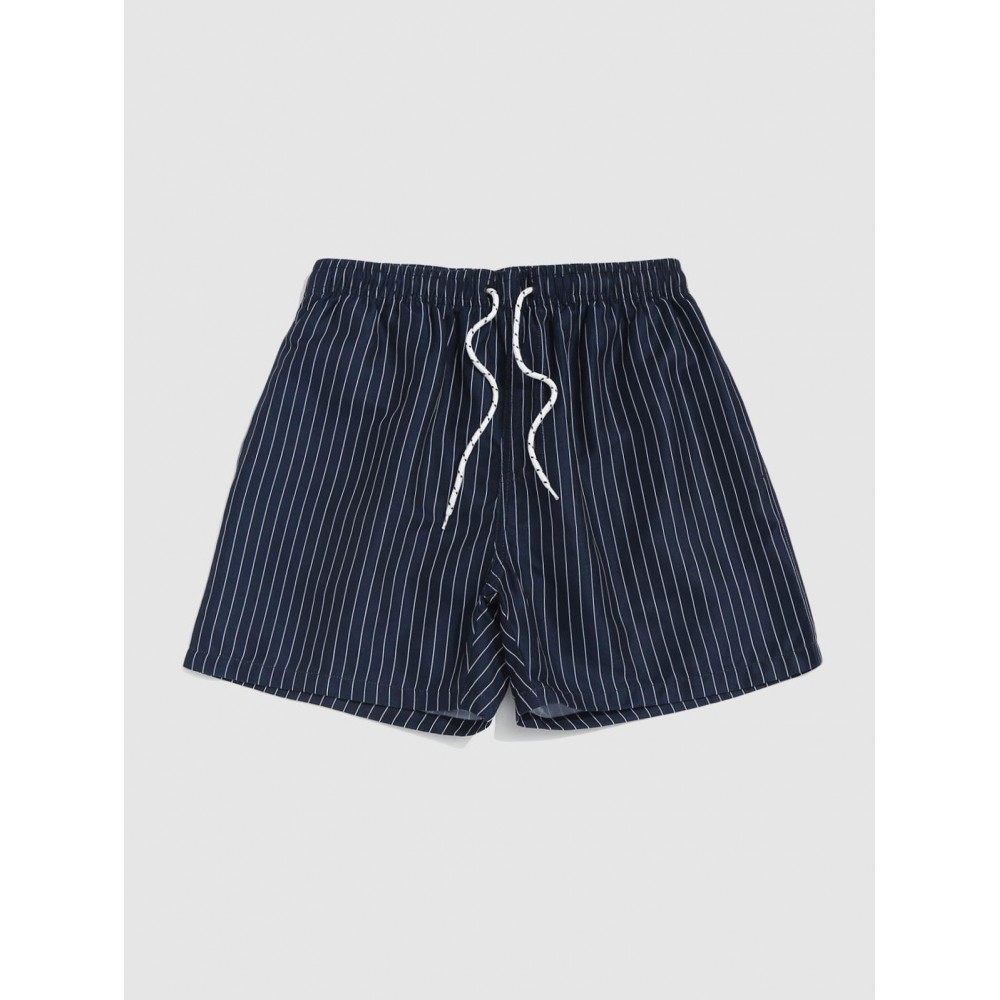 Pinstripe Pocket Drawstring Shorts Pinstripe Pocket Drawstring Shorts