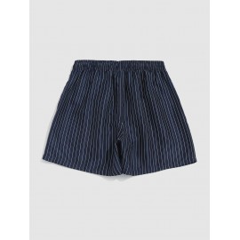 Pinstripe Pocket Drawstring Shorts Pinstripe Pocket Drawstring Shorts
