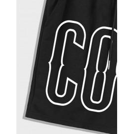 COOL Letter Printed Sweat Shorts COOL Letter Printed Sweat Shorts