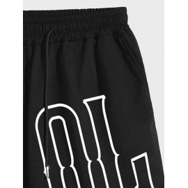 COOL Letter Printed Sweat Shorts COOL Letter Printed Sweat Shorts
