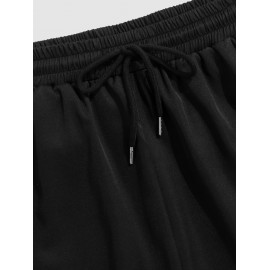 Letter Printed Multi-pocket Buckle Strap Design Cargo Shorts Letter Printed Multi-pocket Buckle Strap Design Cargo Shorts