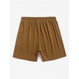 Men's Casual Athleisure Drawstring Pockets Solid Color Pull On Bermuda Shorts Men's Casual Athleisure Drawstring Pockets Solid Color Pull On Bermuda Shorts
