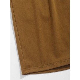 Men's Casual Athleisure Drawstring Pockets Solid Color Pull On Bermuda Shorts Men's Casual Athleisure Drawstring Pockets Solid Color Pull On Bermuda Shorts
