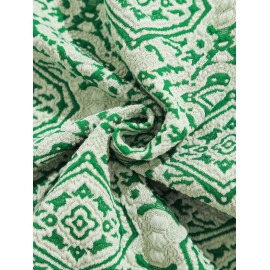 Men's Retro Geometric Baroque Jacquard Weave Textured Drawstring Sports Bermuda Shorts Men's Retro Geometric Baroque Jacquard Weave Textured Drawstring Sports Bermuda Shorts
