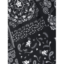 Japanese and Paisley Pattern Drawstring Beach Shorts Japanese and Paisley Pattern Drawstring Beach Shorts