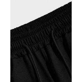 Men's Daily Casual Drawstring Faith Print Pocket Bermuda Shorts Men's Daily Casual Drawstring Faith Print Pocket Bermuda Shorts
