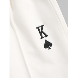 King of Spades Playing Card Embroidered Sports Shorts King of Spades Playing Card Embroidered Sports Shorts