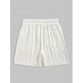 Textured Knitted Sports Casual Shorts Textured Knitted Sports Casual Shorts