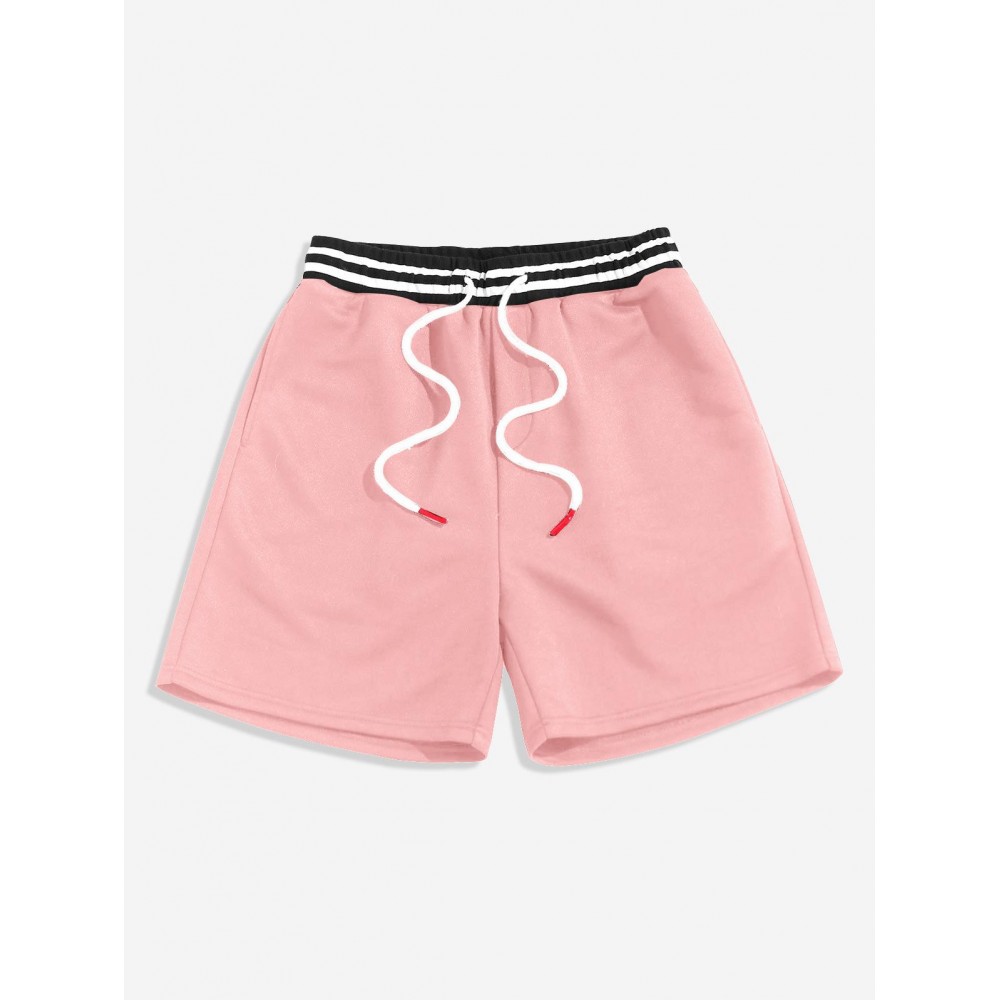 Streetwear Pure Color Drawstring Sweat Shorts Streetwear Pure Color Drawstring Sweat Shorts