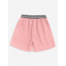 Streetwear Pure Color Drawstring Sweat Shorts Streetwear Pure Color Drawstring Sweat Shorts