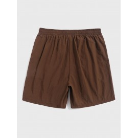 Colorblock Drawstring Casual Shorts Colorblock Drawstring Casual Shorts