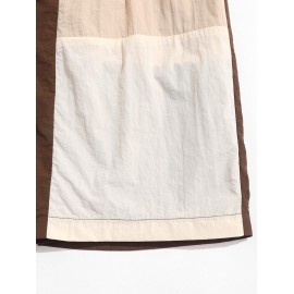 Colorblock Drawstring Casual Shorts Colorblock Drawstring Casual Shorts