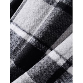 Plaid Patchwork Pocket Flannel Shirt Plaid Patchwork Pocket Flannel Shirt