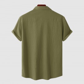 Solid Color Short Sleeves Shirt Solid Color Short Sleeves Shirt