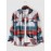 Tribal Geometric Ethnic Aztec Printed Blend Wool Jacket
